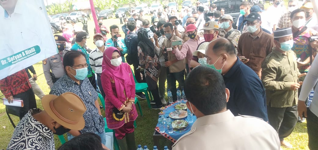 Bupati Tanggamus Sambut Mentri Koperasi dan UKM RI dan Mentri ATR BPN Serta Gubernur Lampung
