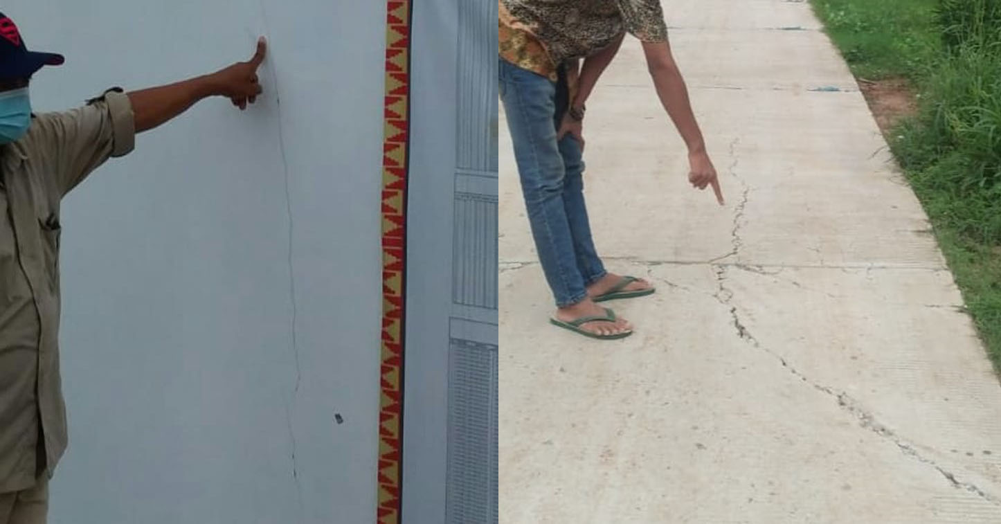 Luar Biasa!!! Bukan Jalan Rabat Beton Saja yang Retak-Retak, Posyandupun Pada Retak