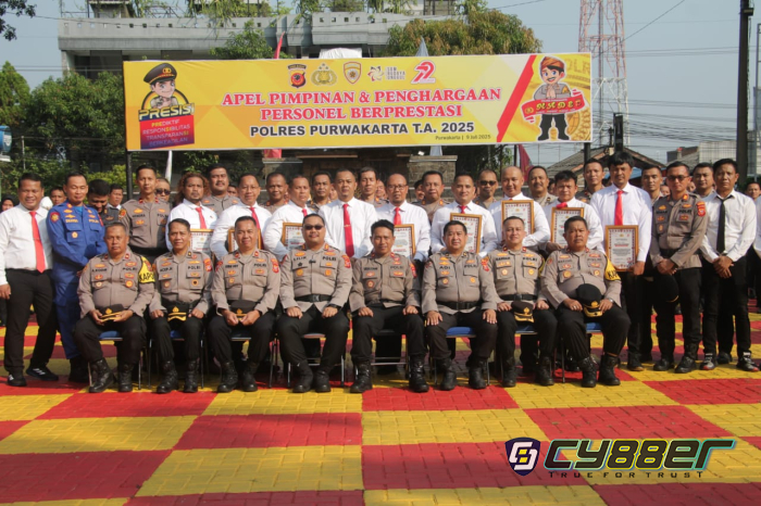 Puluhan Anggota Polres Purwakarta Terima Penghargaan, Ini Prestasinya