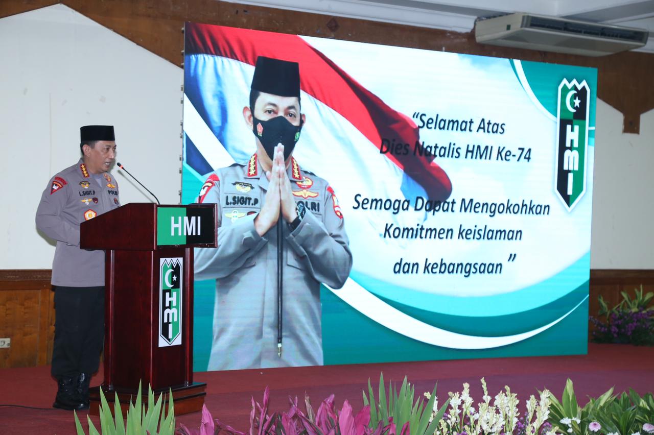 Hadiri Dies Natalis HMI Ke-74, Kapolri: Kita Butuh Bersatu Melawan Covid-19 
