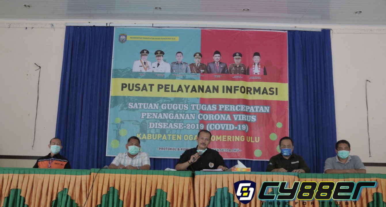 Press Release Tim Humas Satgas Covid-19 Kabupaten OKU di Pusat Pelayanan Informasi Satgas Covid-19