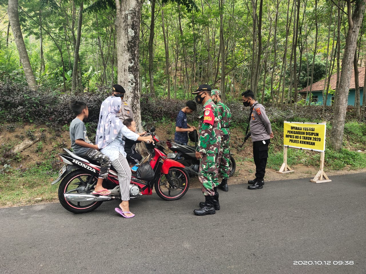 Persempit penyebaran Covid-19 Tiga Pilar Gelar operasi Yustisi Wilayah Kuningan