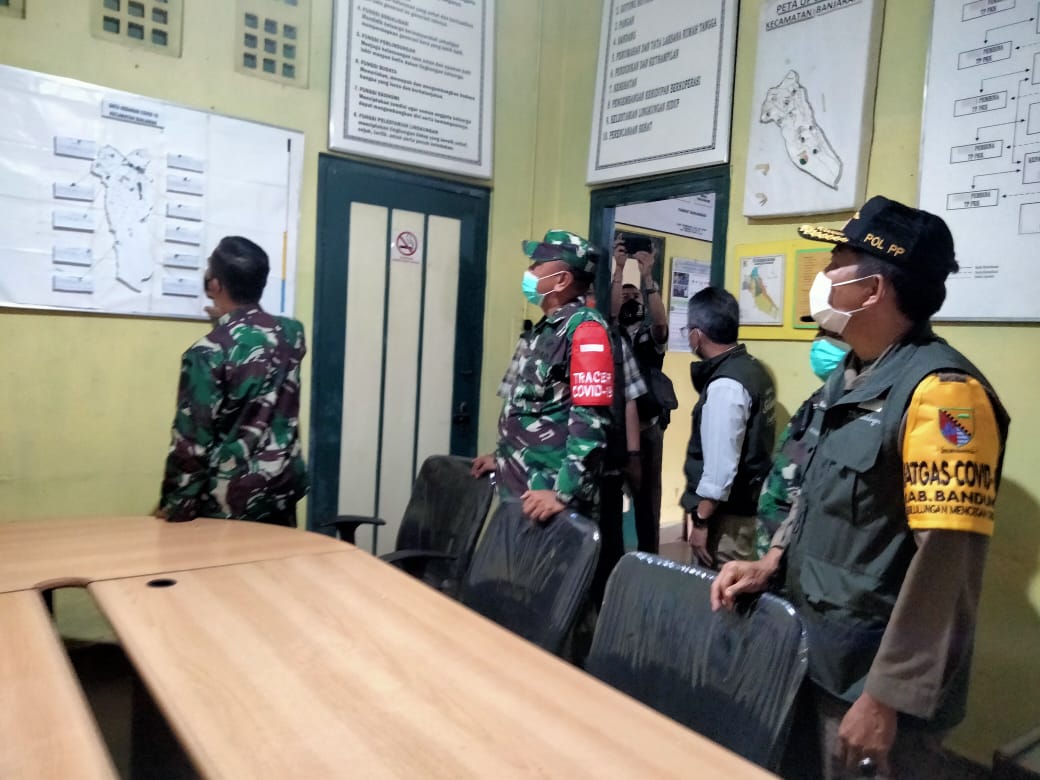 Tim Satgas Covid Kab.Bandung Monitorong Posko PPKM Mikro di Kecamatan Banjaran