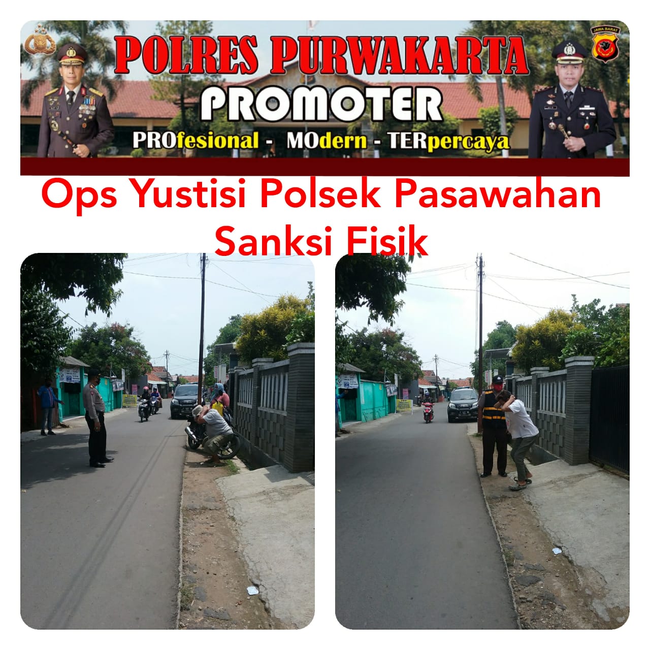 Terapkan Prokes Covid-19, Polsek pasawahan Menggelar Operasi Yustisi 