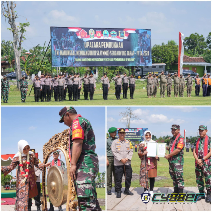Buka TMMD Sengkuyung Tahap IV di Desa Pakisan, Bupati Klaten Apresiasi Kontribusi TNI dan Polri