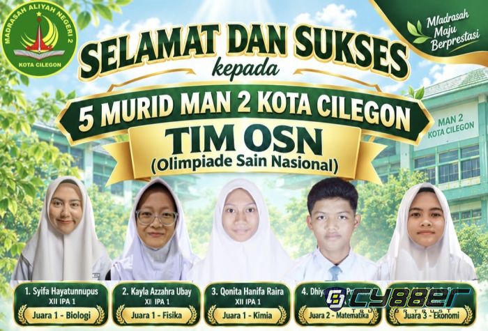 Lima Siswa MAN 2 Kota Cilegon Raih Juara OMI-K, Siap Melaju ke Tingkat Provinsi Banten