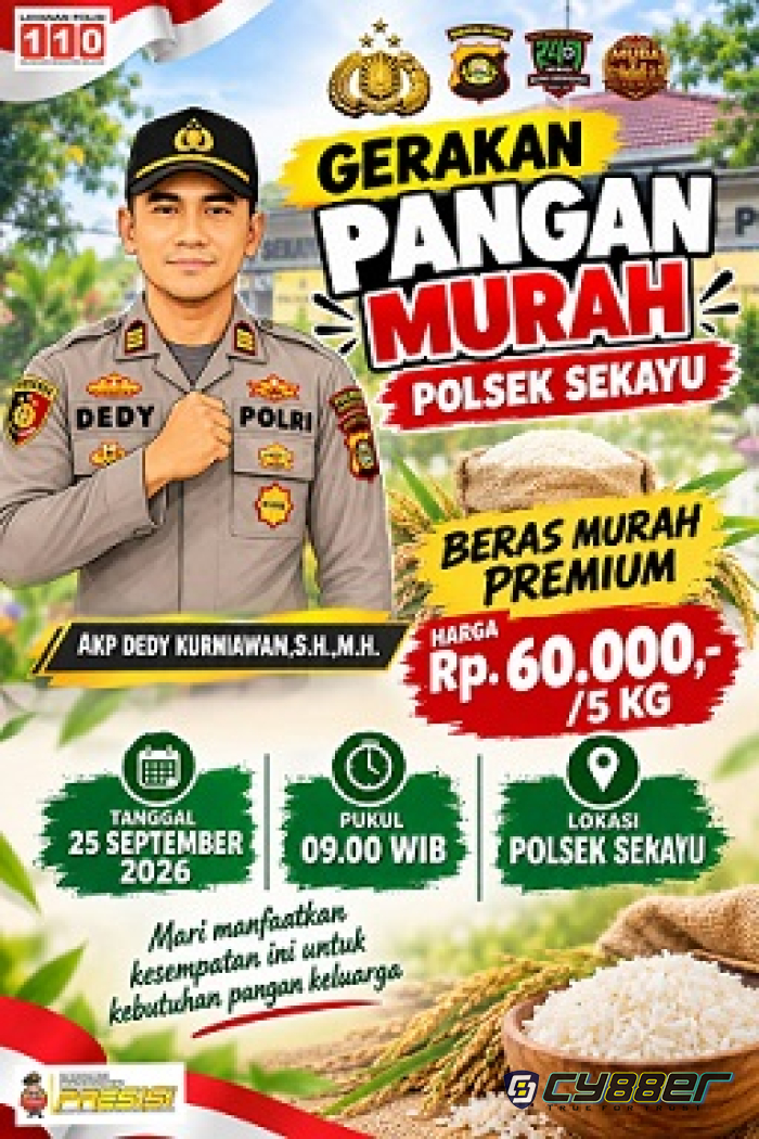 Gerakan Pangan Murah Polsek Sekayu, Sediakan Beras Premium dengan Harga Terjangkau