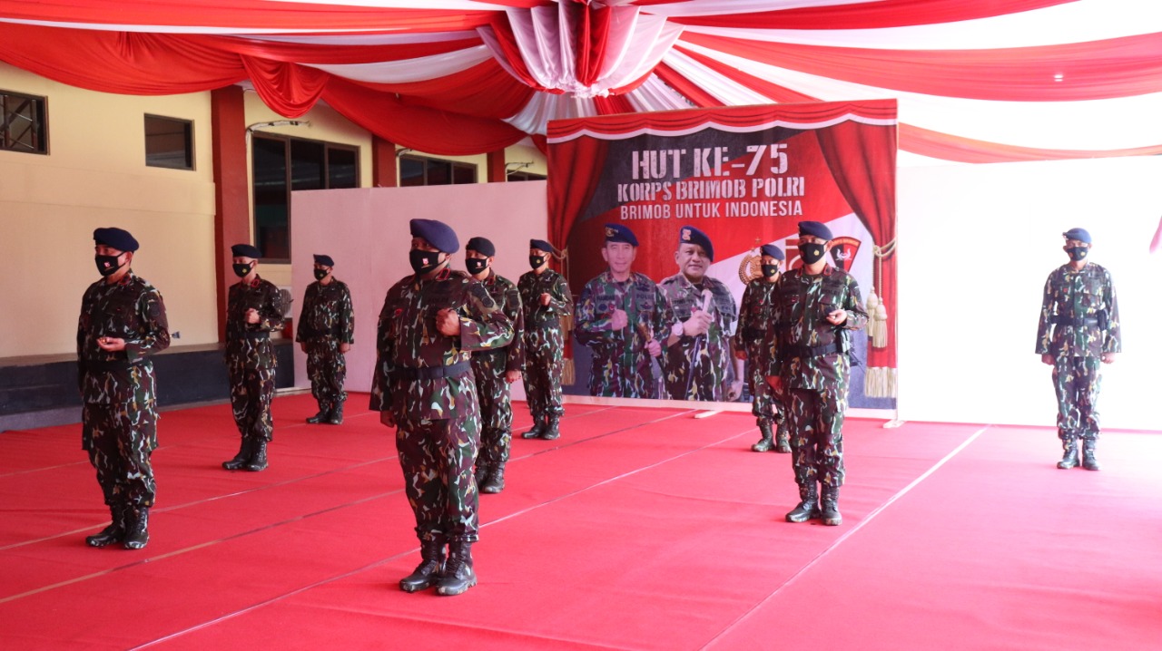 Sat Brimob Polda Banten Peringati HUT Korps Brimob Polri ke-75 Secara Virtual