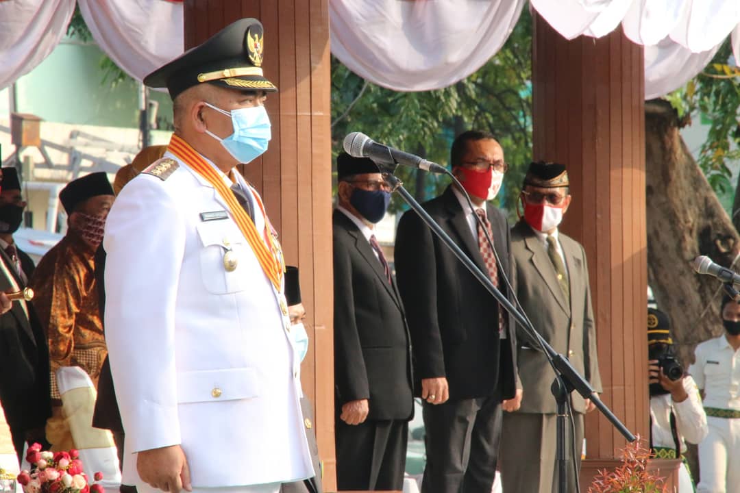 Upacara Peringatan Kemerdekaan RI Ke-75 Terlaksana di Alun-Alun Kota Bekasi