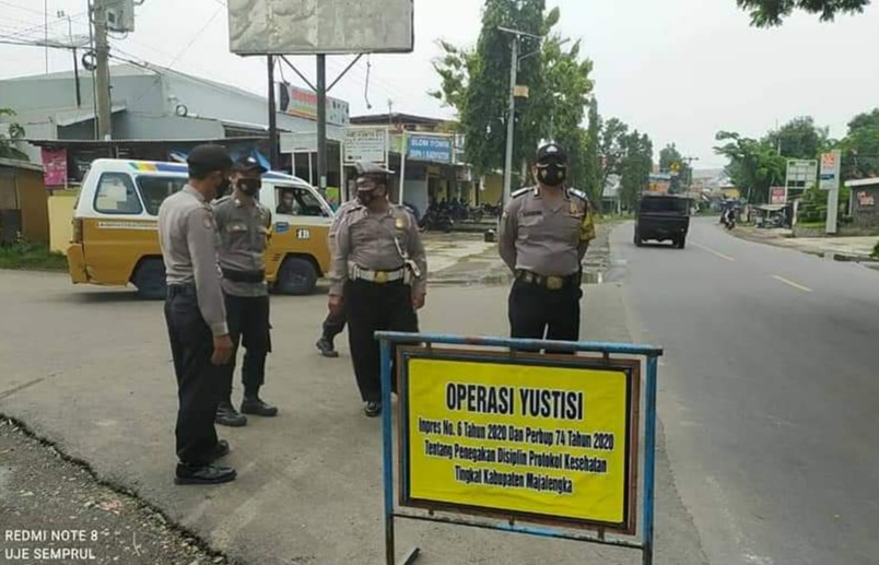 Polres Majalengka Polda Jabar Terus Gelar Ops Yustisi, Mengedukasi Pentingnya Masker