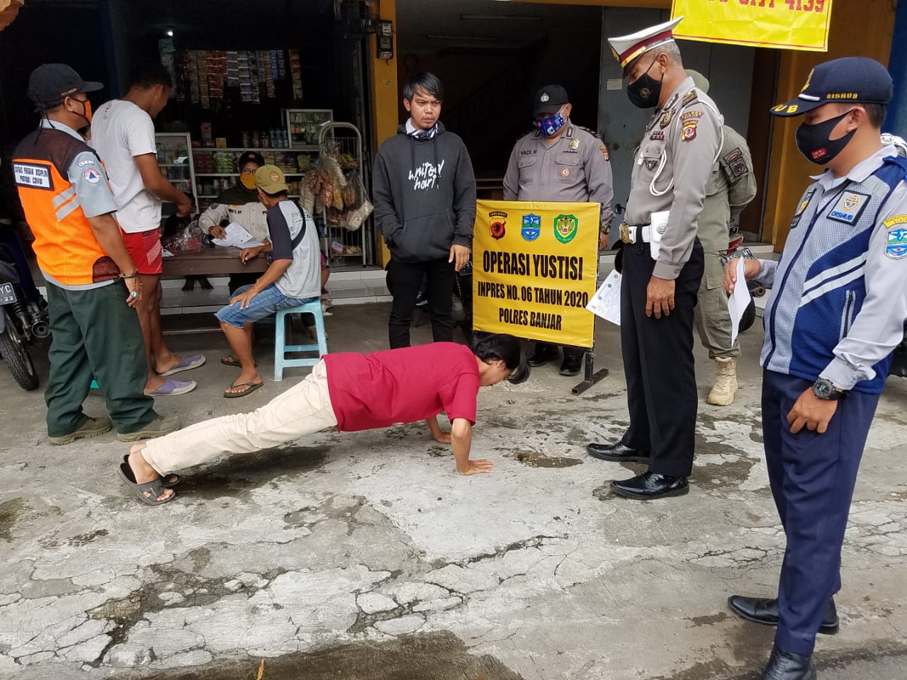 Dalam Oprasi Yustisi Polres Banjar Polda Jabar Beri Teguran Dan Sangsi Kepada 387 Pelanggar