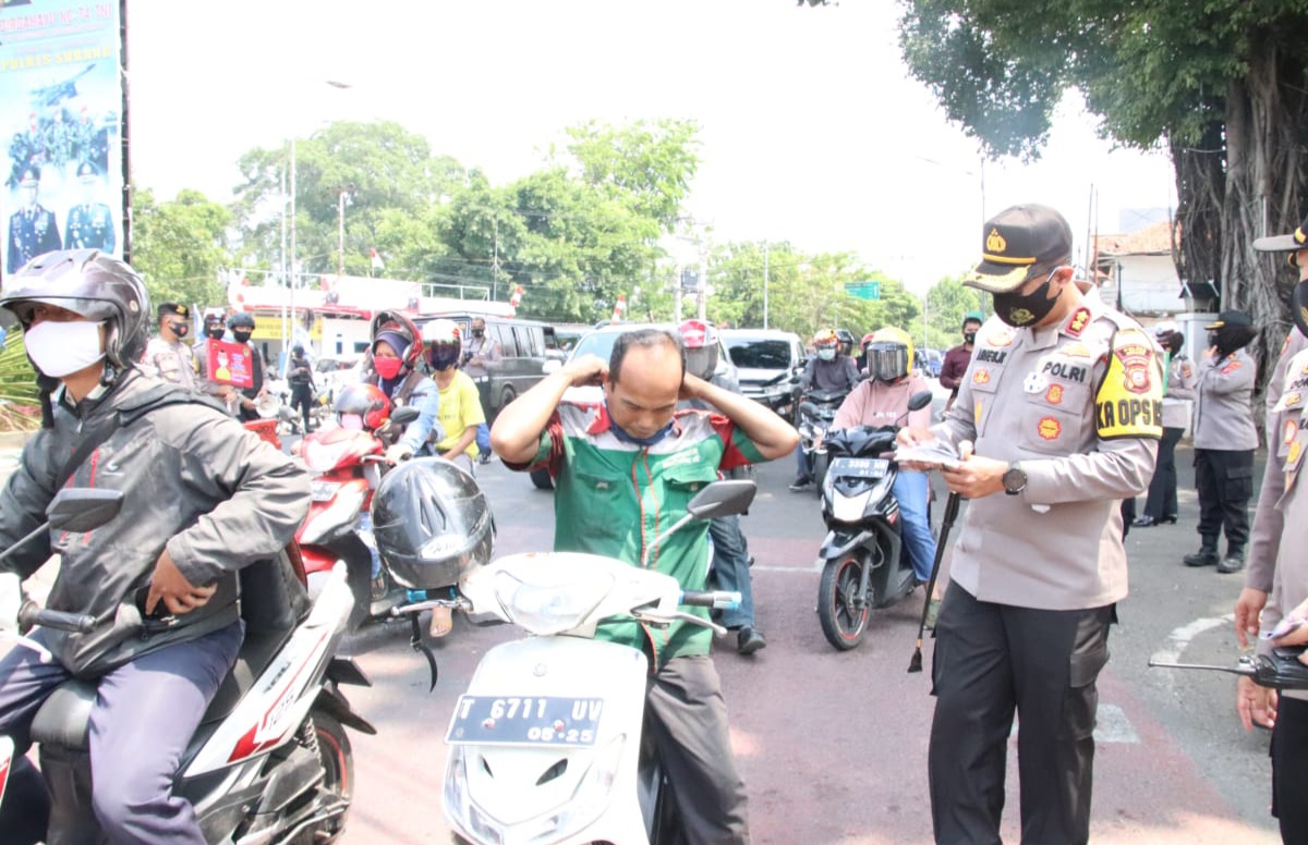 Kapolres Subang Polda Jabar Pimpin Langsung Kegiatan Ops Yustisi