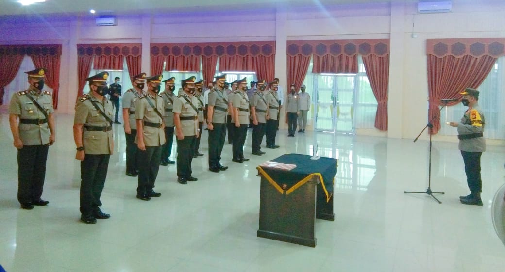 Sertijab Kasat Sabhara dan Polsek Jajaran Polres Kuansing 