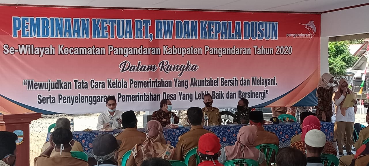 Pembinaan Para Ketua Rt, Rw dan Kepala Dusun di Wilayah Kecamatan Pangandaran