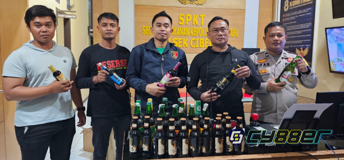 Polsek Cibeber Gelar Operasi Razia, Amankan 30 Botol Miras
