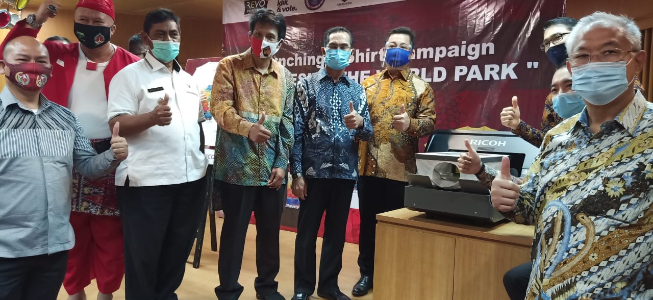 PT Modern Data Solusi Bekerja Sama dengan Yayasan Wisata Dunia Launching T-Shirt Campaign Indonesia, The World Park