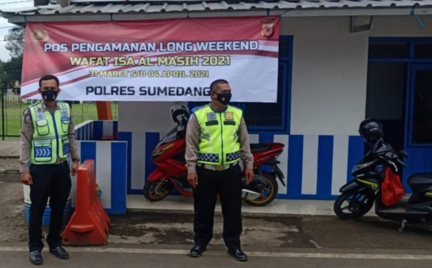 Antisipasi Libur Panjang, Sat Lantas Polres Sumedang Tempatkan Pos Pam dan Pos Pantauan