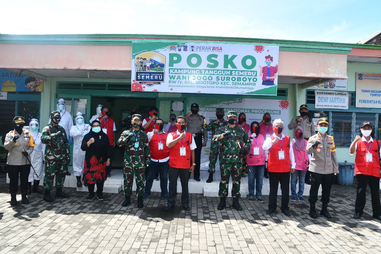 Pangkogabwilhan II Temui Walikota Surabaya Sekaligus Tinjau Kampung Tangguh Semeru Wani Jogo Suroboyo