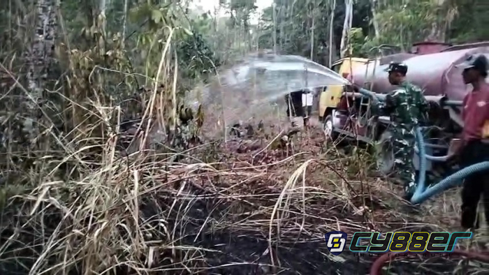 Api Lahap Ladang Kering di Kemalang Klaten, Babinsa dan Damkar Cegah Kebakaran Meluas