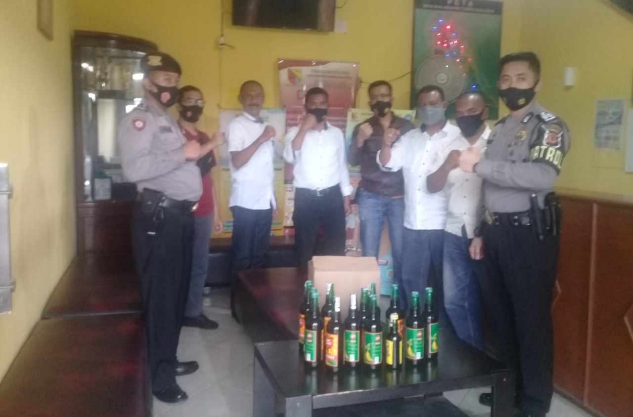Sat Reskrim Polsek Banjaran Polresta Bandung, Amankan Miras dari 3 Tempat Pejualan di Wilayah Desa Banjaran Wetan