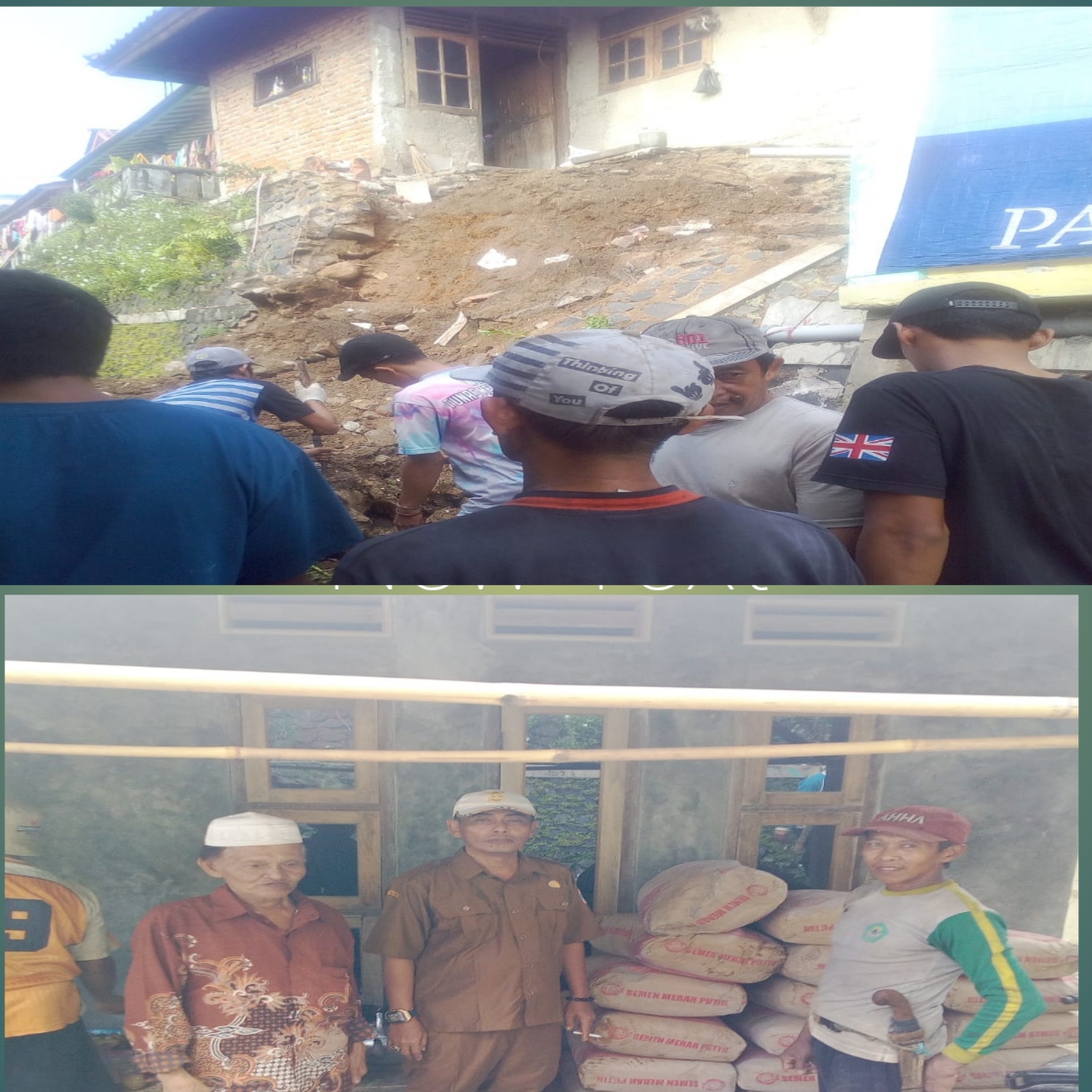 Akibat Hujan yang Besar Satu Rumah Terbawa Longsor  