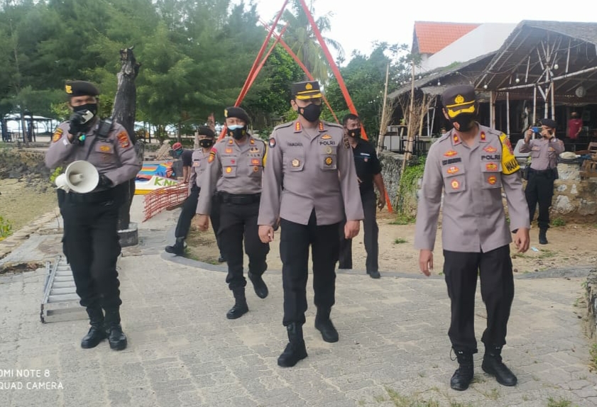 Kabid Humas Polda Lampung Monitoring Polres Lamsel, Pimpin Giat Ops Yustisi Jaring 135 Pelanggar Prokes