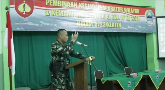 Dandim Klaten Buka Kegiatan Pembinaan Kesiapan Aparat