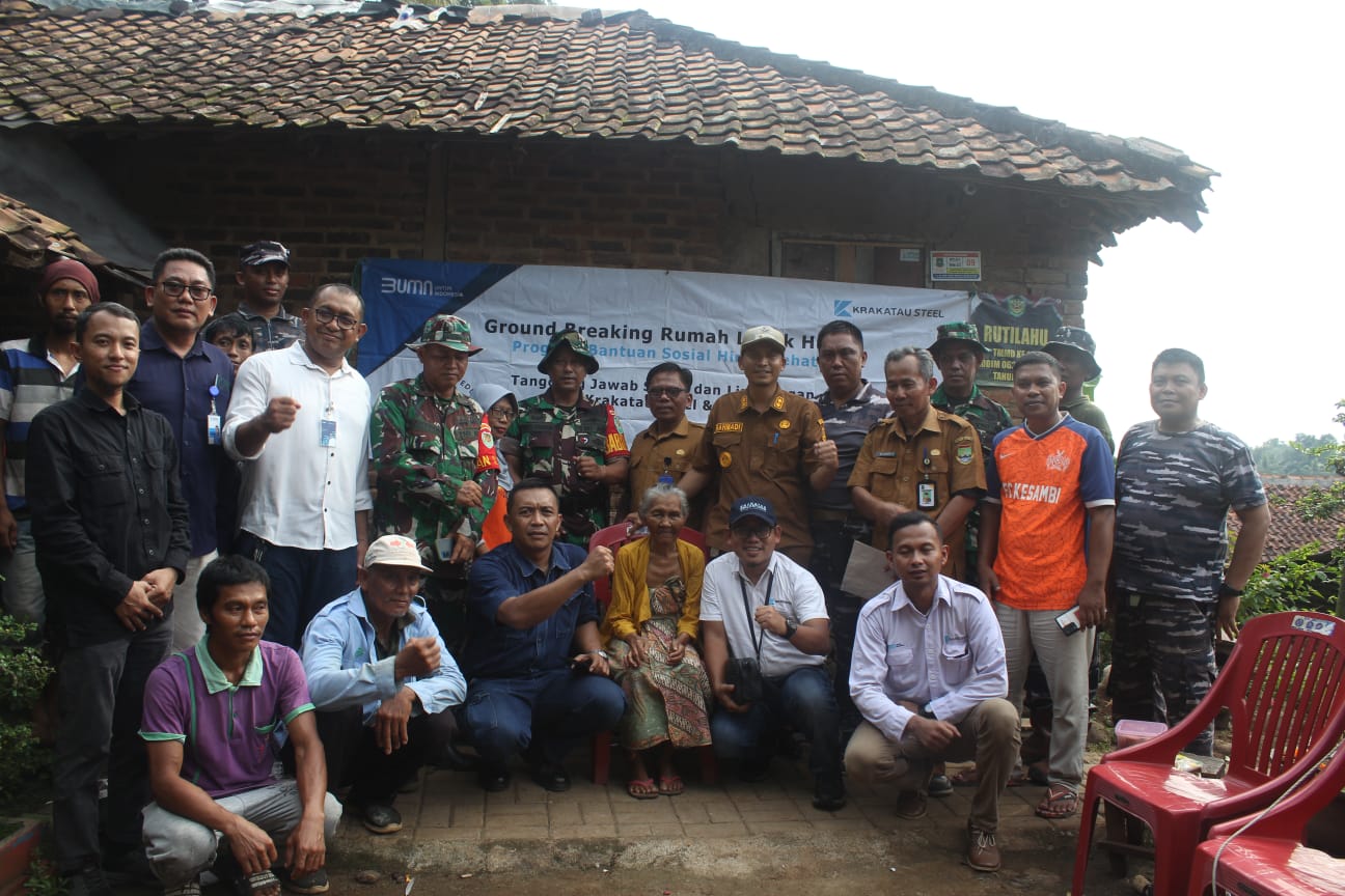TMMD Kodim 0623/Cilegon Ke-120 Tahun 2024: Ground Breaking Rumah Layak Huni Bersama PT Krakatau Steel Group