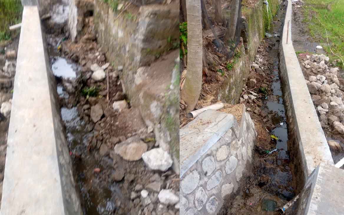 Diduga Kurang Pengawasan, Pembangunan Saluran Irigasi di Sindangpano yang Dinilai Asal Jadi Dikritisi Warga