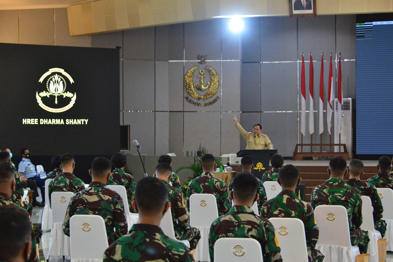 Calon Perwira Remaja AAL Angkatan Ke-65, Semangat dan Antusias Ikuti Pembekalan Menhan RI