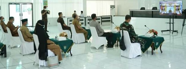 Pemerintah Kabupaten Asahan Rakor Secara Virtual Bahas Penanganan Covid 19