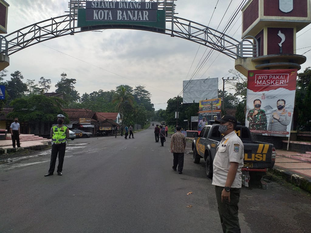 Banjar Kembali Laksanakan Operasi Yustisi Untuk Menekan Penyebaran Virus Covid 19.