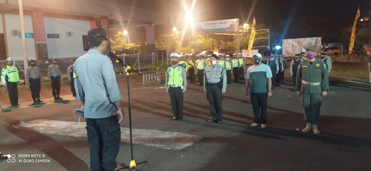 Polrel Lamsel Giat Patroli Skala Besar Plus Giat Yustisi Disiplin Prokes Disejumlah Tempat
