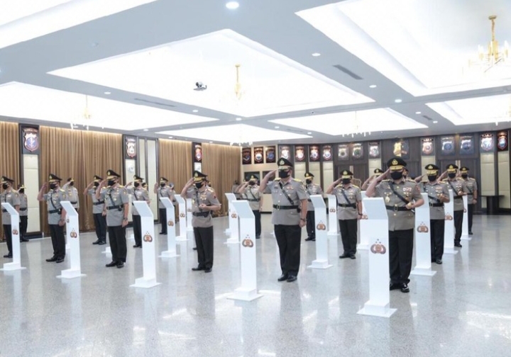 Kapolri Pimpin Sertijab Irwasum Polri dan 9 Polda di Mabes Polri