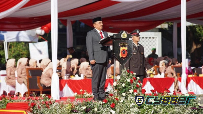Polres Garut Gelar Upacara Peringatan HUT Bhayangkara ke-80
