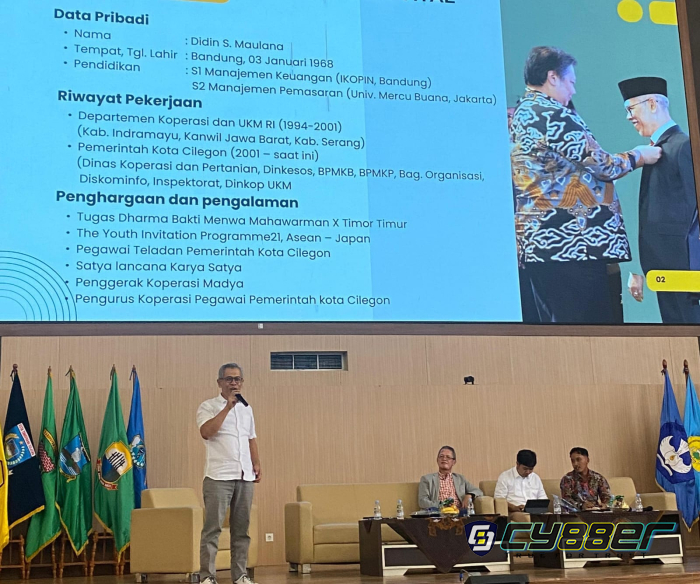 Jadi Narsum Pameran Pangan Lokal Untirta, Kepala Dinkop-UKM Cilegon Promosikan Program dan Produk UMKM