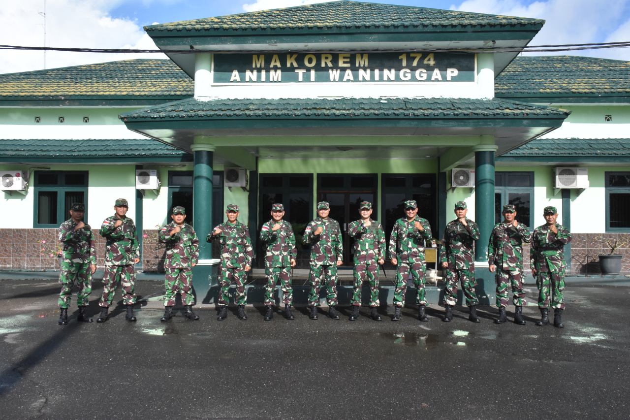 Danrem 174 Merauke Terima Kunjungan Danlanud J.A. Dimara