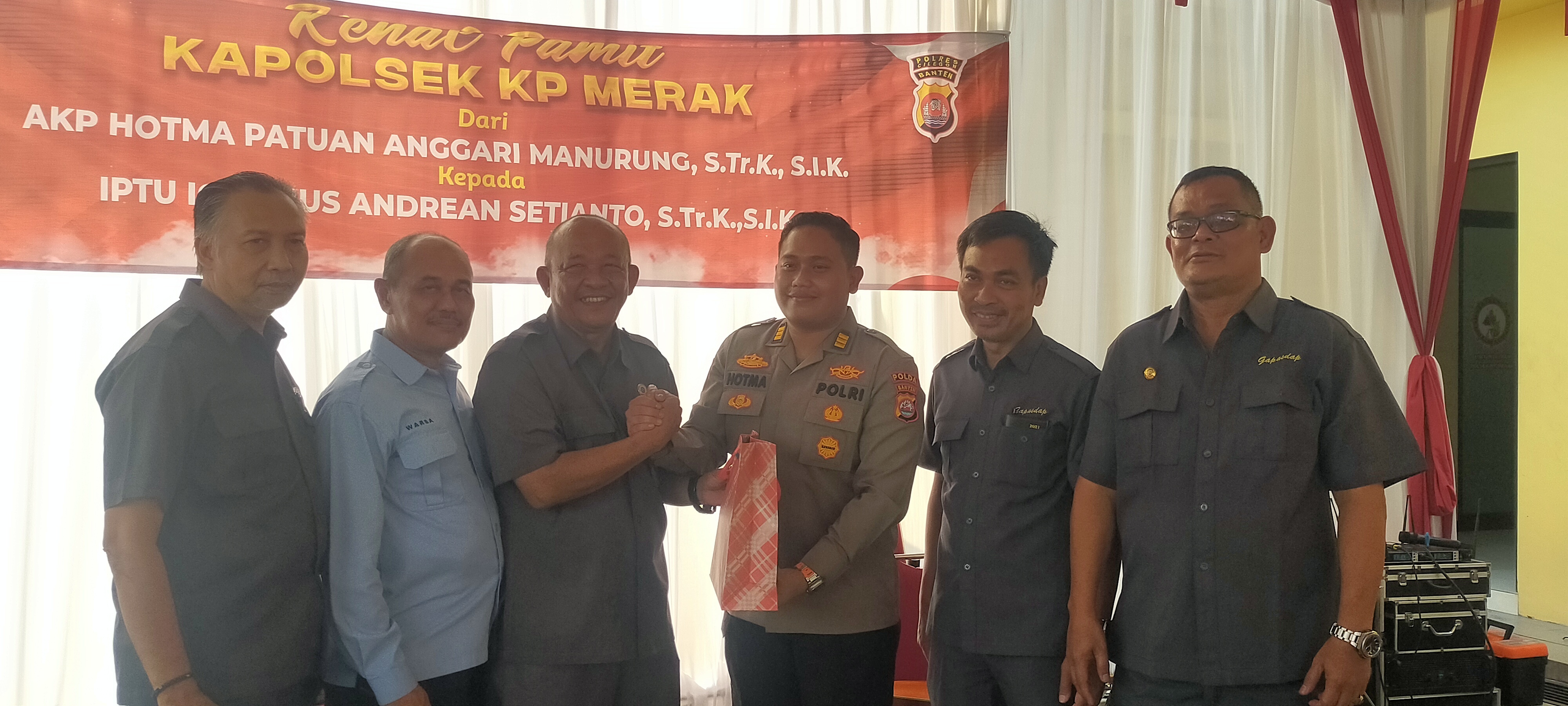 Gapasdap Merak Hadiri Pisah Sambut Kapolsek KP Merak