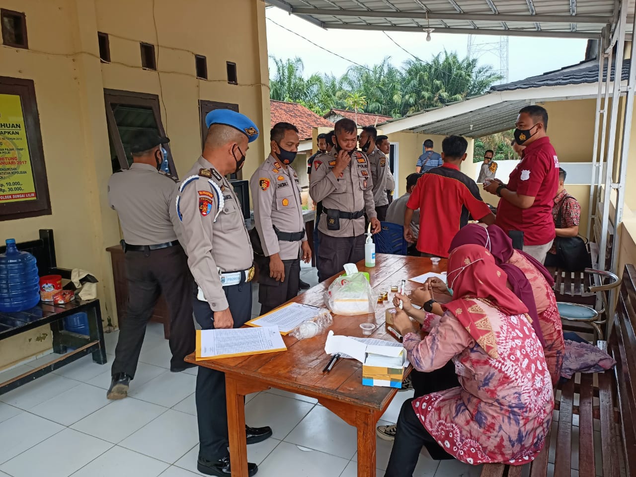 Polres Muba Menggelar Tes Urine Di Dua Polsek