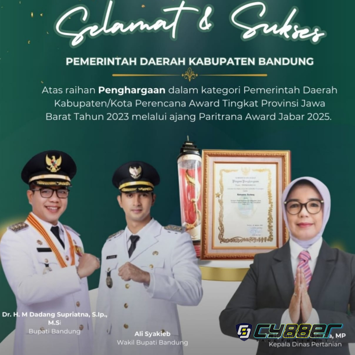 Kabupaten Bandung Borong Dua Penghargaan Penting Kementan 2025, Bukti Lompatan Besar Ketahanan Pangan Daerah