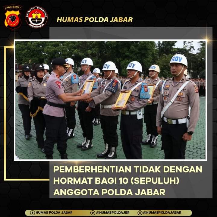 Pemberhentian Tidak Dengan Hormat 10 Anggota Polda Jabar