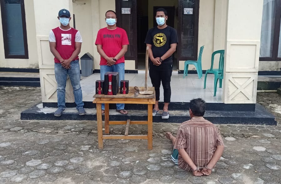 Polsek Gedung Aji Tangkap Pelaku Curat yang Beraksi di Kampung Sendiri