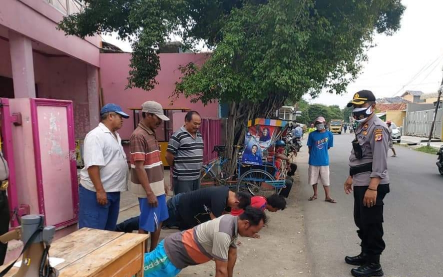 Waka Polres Majalengka Pantau Langsung Ops Yustisi Penegakan Hukum Protokol Kesehatan