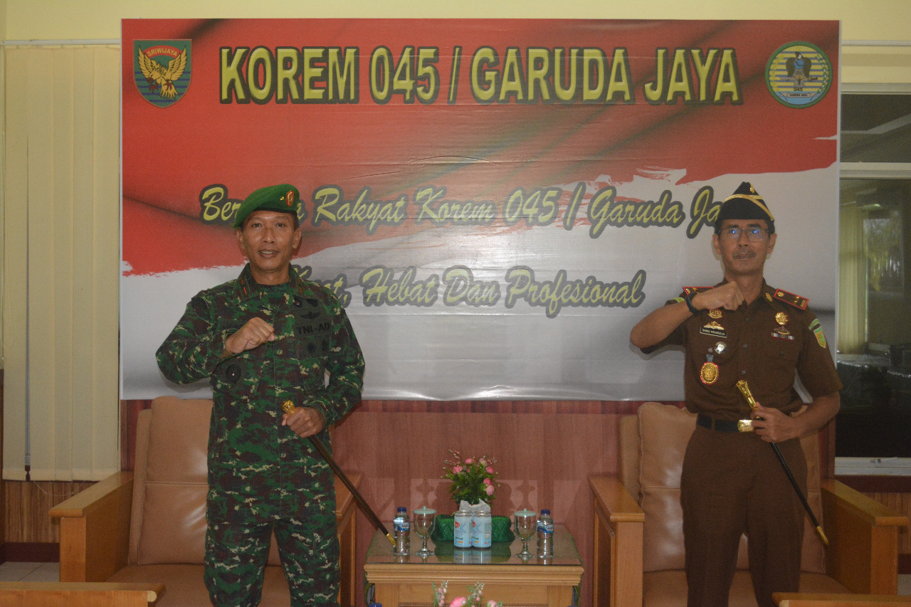 Danrem 045/Gaya Terima Kunjungan Kajati Bangka Belitung