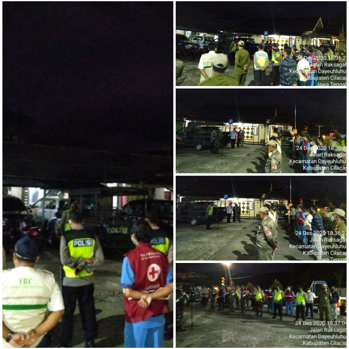 Apel Gabungan Kesiapan Pengamanan Malam Natal Polsek Dayeuhluhur