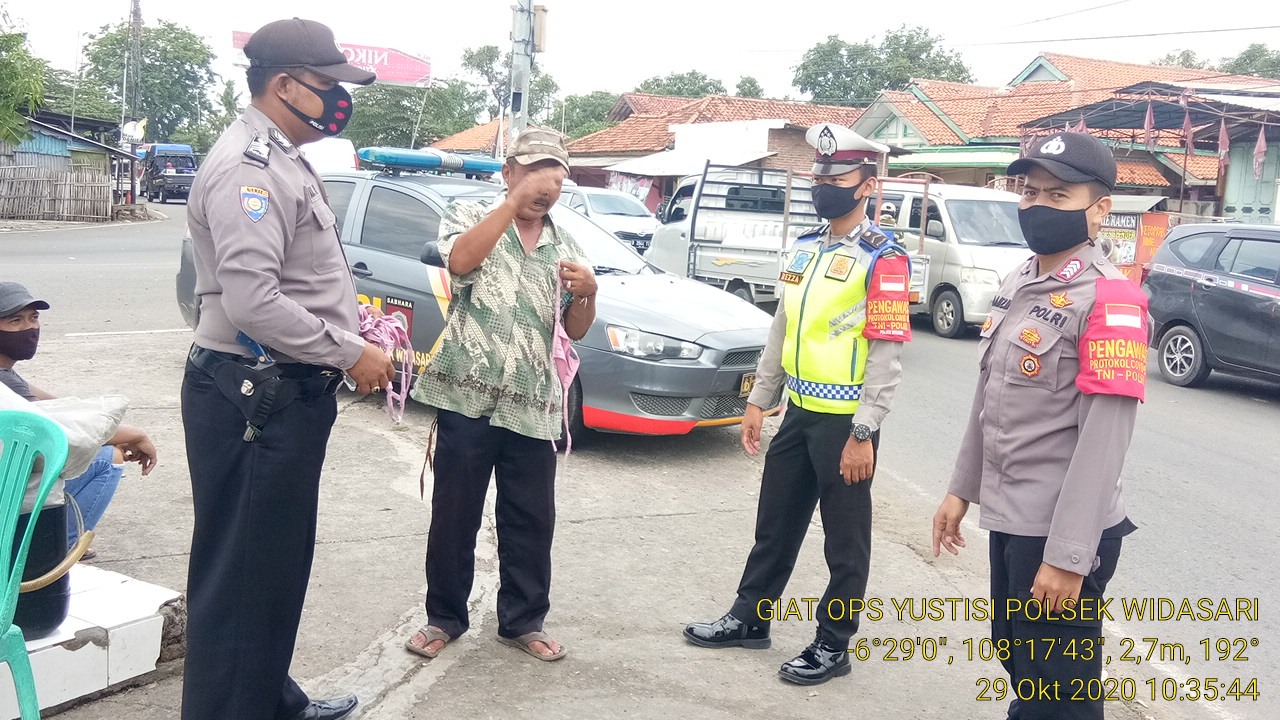 Tiga Pilar Widasari gelar Ops Yustisi, di Jalan Umum Mendisiplinkan Masyarakat  Patuh Protokol Kesehatan