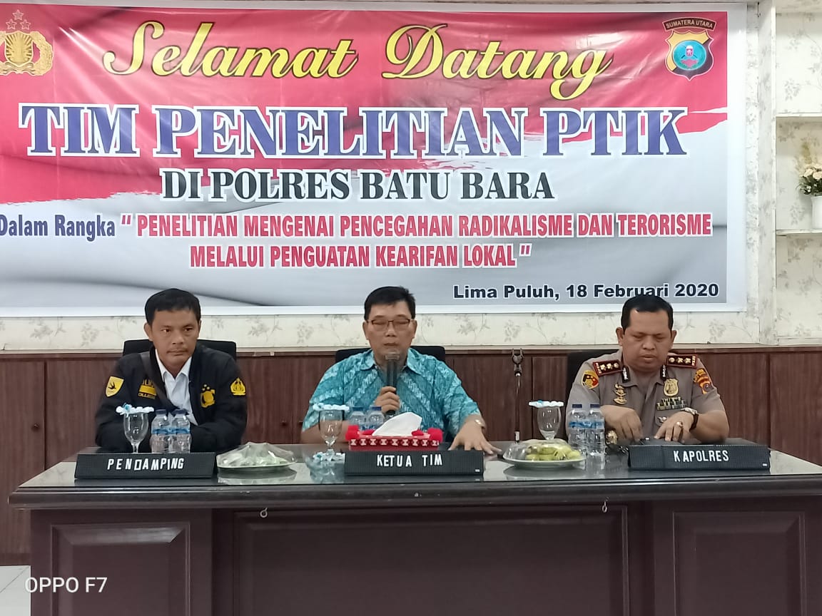 Kapolres Batu Bara Terima Kunjungan Tim Peneliti Studi Terorisme dan Radikalisne      
