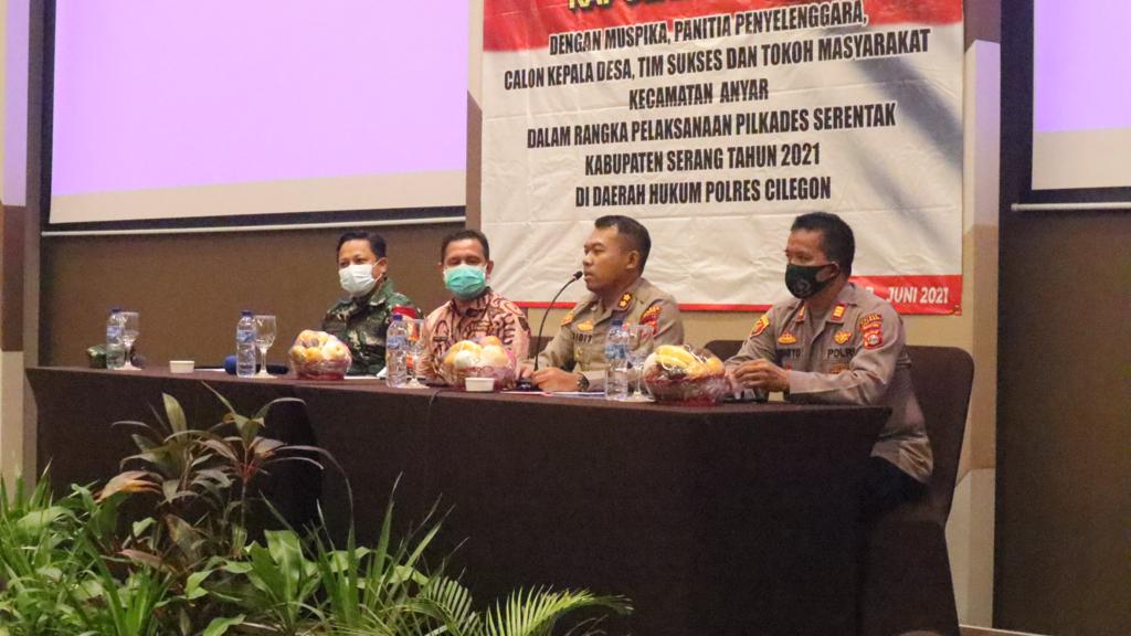 Kapolres Cilegon Ajak Penyelenggara Pilkades Kecamatan Anyar Hindari Money Politics