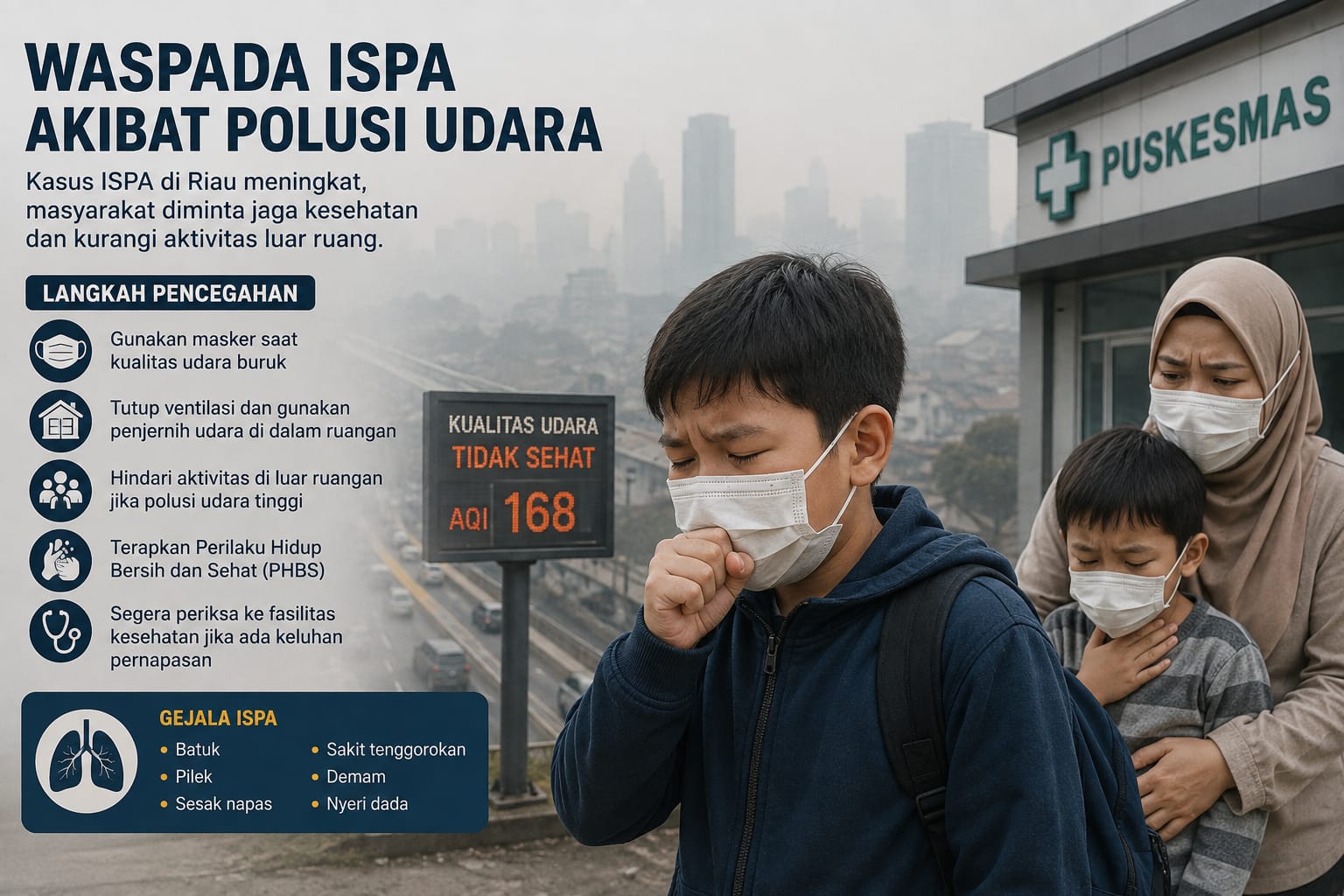 Kasus ISPA di Riau Tembus 1.960, Faskes Diminta Perkuat Kesiapsiagaan