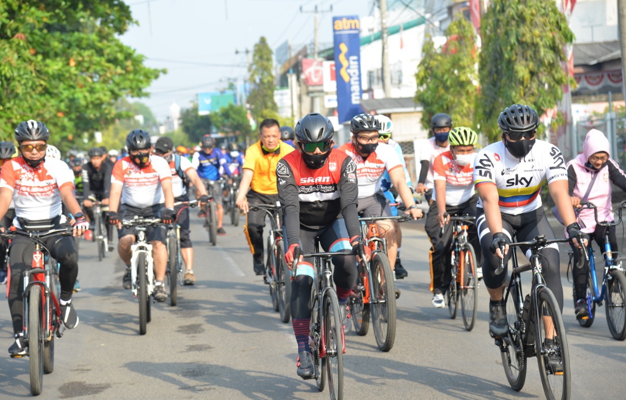 Kapolres Indramayu Jalin Silaturahmi Kamtibmas Bersama Komunitas Sepeda RBJ